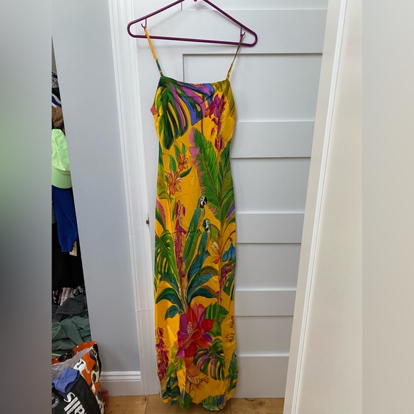 Farm Rio Colorful Tropical maxi slip dress - Picture 5 of 11